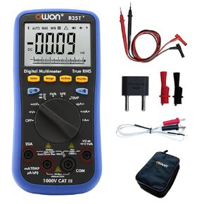 OWON B35T+ Bluetooth Digital Multimeter 6000 Count Auto Ranging Digital True RMS Smart Multimeter with Bluetooth 4.0 (Android and iOS) and Offline Data Recording Function