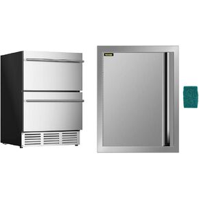 EUHOMY BR-115S Euhomy Beverage Cooler, 130 Can Mini Fridge with Glass Door, Small Refrigerator with Adjustable Shelves for Soda Beer or Wine, Perfect for Home/Bar/Office, large, sliver