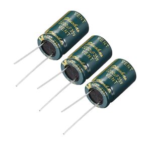uxcell Aluminum Radial Electrolytic Capacitor Low ESR Green with 2200UF 35V 105 Celsius Life 3000H 16 x 26 mm High Ripple Current,Low Impedance 3pcs