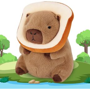 Achwishap Capybara Plush,Cute Plushies Capybara Stuffed Animal,Capybara Plush Toys,Kawaii Plush Stuffed Toy with Birthday Hat Plushie Gift for Kids Adults Birthday(Capybara with Birthday Hat,12")