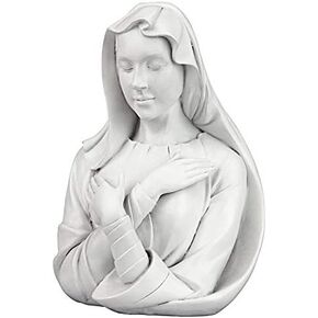 Design Toscano Blessed Virgin Mary, Lady of Grace Bust Statue 8.5 Inch