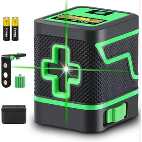 3 * 360 Laser Level, Fancyall 3D Line Laser with Remotel Control, Cross Self Leveling Laser Level, Horizontal and Vertical Green Laser Line, Laser Class 2（λ=505-550nm,Pmax<1mW)