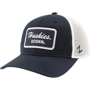 ZHATS Standard NCAA Officially Licensed Snapback Hat Big Rig Patch Team Color White Brick