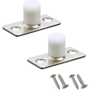 2 Piece Sliding Barn Door Roller Guide, Nylon Guide Wheels Floor Rail Roller Flexible Heavy Duty Metal Hardware for Home Door Cabinets