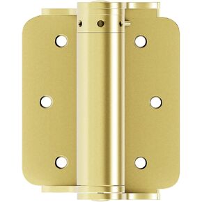 Hardware Essentials 3-Inch ​​Self-Closing Door Hinges, 2-Pack, Adjustable, Storm and Screen Door, Full Surface Mount, Brass Finish (851598)