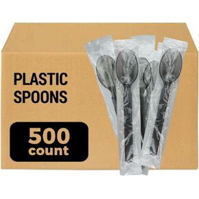 3X Heavy Duty Plastic Forks Individually Wrapped, Sturdy Like Silverware, 100 Pack Black Disposable Forks Bulk, Packaged To-Go Utensil Set, Perfect for Event Catering, Restaurant and Take Out.