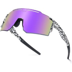 ZEMFAY Sports Polarized Sunglasses Men Women,UV400 Cycling Glasses Windproof Goggles for Driving Running Golf Eyewear