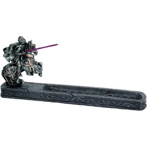Pacific Giftware Knight of Chivalry Stick Incense Holder Jousting Knight Incense Burner Medieval Times Collectible 11.25 Inches L