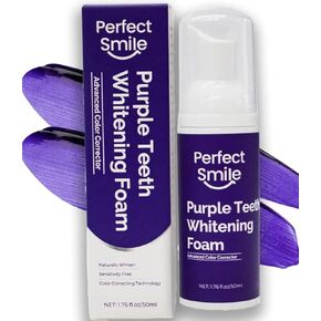 Perfect Smile 1.76oz Purple Teeth Whitening Foam Color Corrector Tooth Stain Removal Smile Booster 50ml