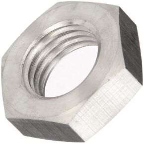18-8 Stainless Steel Hex Nut, Plain Finish, DIN 934, Metric, M8-1 Thread Size, 13 mm Width Across Flats, 6.5 mm Thick (Pack of 25)