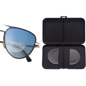1 Pack Stick on Bifocal Lens, Magnified Reading Lenses for Sunglasses Goggles Glasses, Reusable No Water Needed