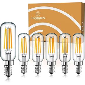 Dimmable E12 LED Candelabra Bulb Set - 4W, 40W Equivalent - 2700K Warm Light Vintage Style Candle Lightbulb for Chandelier, Ceiling Fan, Sconce, Desk Lamp or Porch Lights, Torpedo Top (Pack of 6)