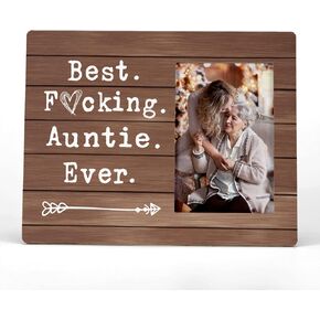 Best Auntie Ever Picture Photo Frame, Promoted to Aunt Auntie Picture Frames, Aunt Auntie Gifts, Best Auntie Gifts For Women Aunts Birthday Christmas From Nephew Niece(4x6 Inch Photo)