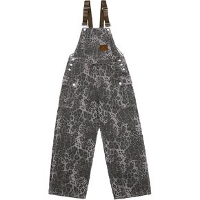 Aelfric Eden Leopard Print Denim Overalls for Women Baggy Cheetah Print Streetwear Adjustable Strap Jumpsuits