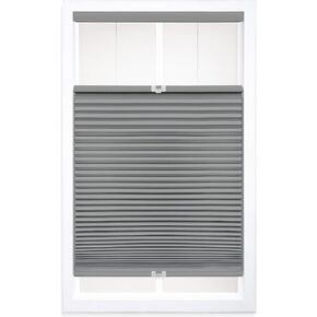 DEZ FURNISHINGS Cordless 1.5" Blackout Top Down Bottom Up Cellular Shade, 70.5" W x 60" H, Anchor Gray