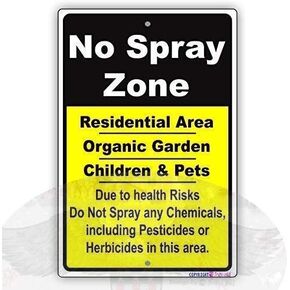 wall decor New Metal Sign Aluminum Sign No Spray Zone Residential Area for Outdoor & Indoor 12" X 8" Plates Printed