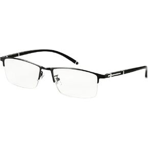 Stylish Mens Reading Glasses Blue Light Blocking Half Frame Business Readers Metal Reading Glasses for Men