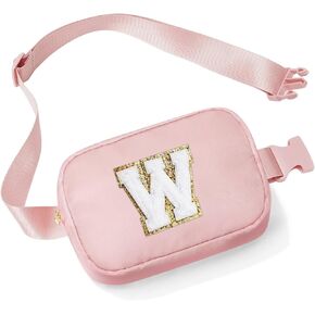 YOOLIFE Birthday Gifts for 3 4 5 6 7 8 9 10 11 12 13 Year Old Girls - Gifts for Teen Girls Kids, Initial Fanny Pack Crossbody Bag Belt Bag Purse for Girls Teen Daughter Sister, Beige L
