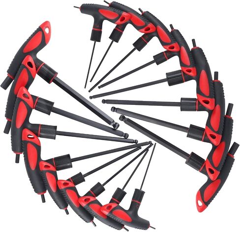 Lichamp 8 Pieces Metric T Handle Allen Wrench Set, 2-10 mm, Ball Head, Standard T handle Tee Handle Allen Hex Key Set, Long Handle Heavy Duty Excellent Set in Saudi Arabia