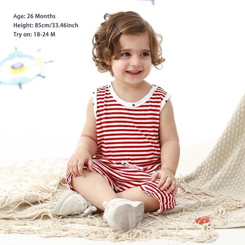 Baby Infant Boys Girl Sleeveless One-Piece Vest Rompers Tank Top Jumpsuit Toddler Cotton Outfits in Saudi Arabia