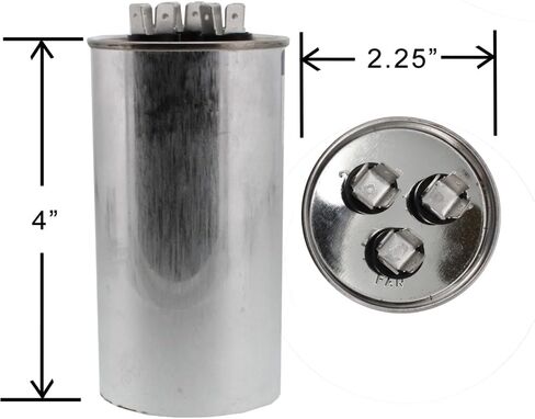 ClimaTek 50 + 5 50/5 MFD uf 370 أو 440 فولت مكثف دائري مزدوج التشغيل CLM5554R لضاغط محرك مكثف يعمل بالتيار المتردد in Kuwait