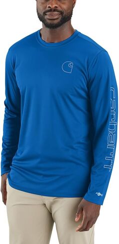 Carhartt Men’s Force Sun Defender Lightweight Long-Sleeve Logo Graphic T-Shirt in Saudi Arabia