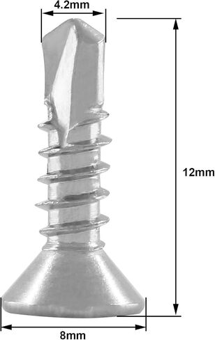 100PCS M4.2 x 32 Stainless Sheet Flat Head Self Drilling Screw, Phillips Drive with Drill Point, Metal Tek Screws, Self Drilling Sheet in Saudi Arabia