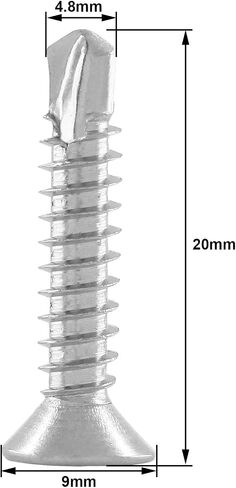 100PCS M4.2 x 32 Stainless Sheet Flat Head Self Drilling Screw, Phillips Drive with Drill Point, Metal Tek Screws, Self Drilling Sheet in Saudi Arabia