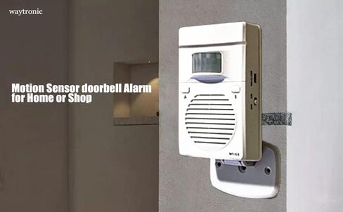 Motion Sensor Doorbell Alarm with Rotatable Stand and Wide 120 Degree Detection for Store Supermarket Entrance Home Security and Exit etc. in Kuwait