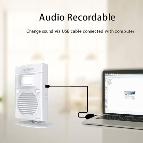 Motion Sensor Doorbell Alarm with Rotatable Stand and Wide 120 Degree Detection for Store Supermarket Entrance Home Security and Exit etc. in Kuwait