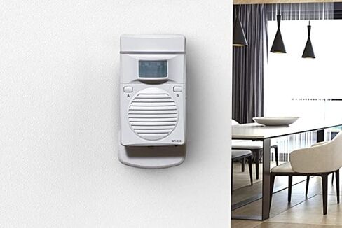 Motion Sensor Doorbell Alarm with Rotatable Stand and Wide 120 Degree Detection for Store Supermarket Entrance Home Security and Exit etc. in Kuwait