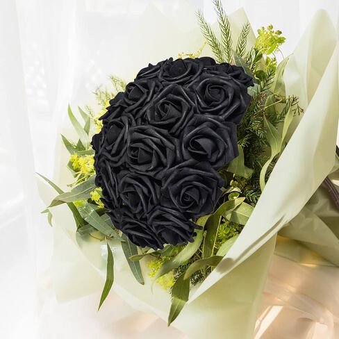 25pcs Fake Roses Foam Artificial Flowers, Dusty Ivory White Red Pink Burgundy Colorful Foam Rose for DIY Bridal Baby Shower Decoration in Saudi Arabia