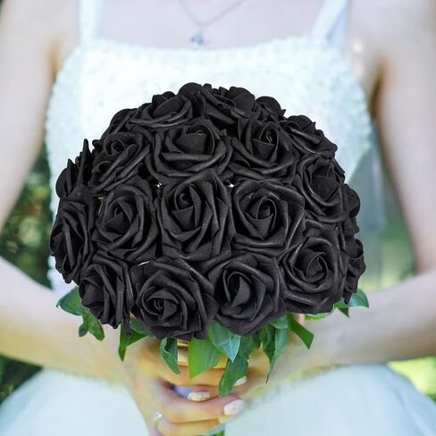 25pcs Fake Roses Foam Artificial Flowers, Dusty Ivory White Red Pink Burgundy Colorful Foam Rose for DIY Bridal Baby Shower Decoration in Saudi Arabia