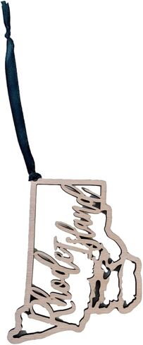 Rhode Island Christmas Ornament State Ornament Rustic Ornament Wood Ornament Country Christmas in Kuwait