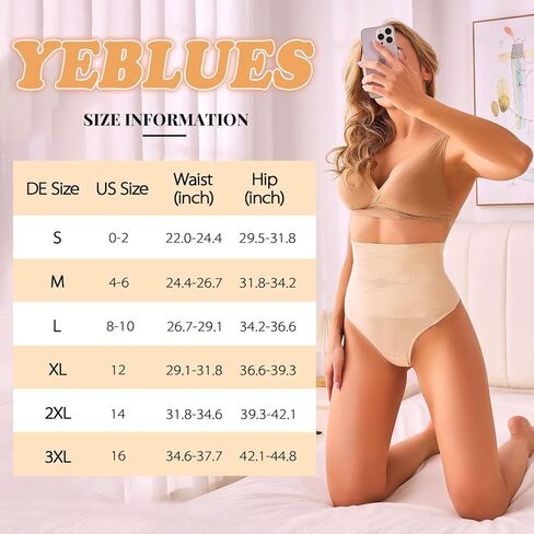 Yeblues Tummy Control Thong Shapewear for Women Sexy Body Shaper Panties Seamless Underwear Girdle Shaping Thong in Kuwait