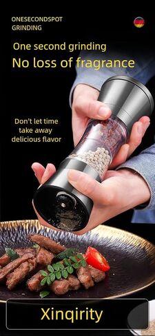 Manual Salt and Pepper Grinder, 2 in 1 Salt and Pepper Shakers, Stainless Steel Shakers with Adjustable Coarseness, Pepper Shaker Spice Grinder for Kitchen, Chef Gift and Ideal Gift for Housewarming in Saudi Arabia