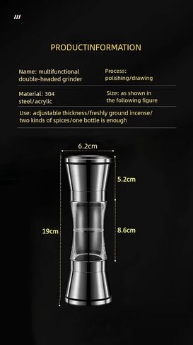 Manual Salt and Pepper Grinder, 2 in 1 Salt and Pepper Shakers, Stainless Steel Shakers with Adjustable Coarseness, Pepper Shaker Spice Grinder for Kitchen, Chef Gift and Ideal Gift for Housewarming in Saudi Arabia