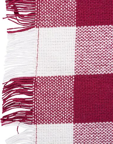DII Heavyweight Woven Fringed Check Plaid, Dishcloth, Gray in Saudi Arabia