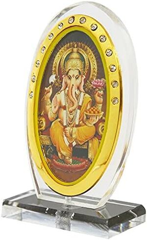 BISMAADH Car Dashboard Oval Shape Acrylic Showpiece Figurine Religious Idol Statue for Office & Home Décor (Guru Nanak Dev Ji) in Saudi Arabia