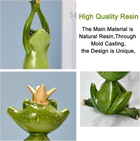 Frog Sculpture Statue Funny Resin Frog, Creative Frog Figurine Froggy Yoga Pose Frog Mascot Frogs Collectible Animals Resin Crafts for Home Office Bathroom Garden Decoration Gift (Bridge Type) in Saudi Arabia