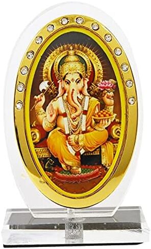 BISMAADH Car Dashboard Oval Shape Acrylic Showpiece Figurine Religious Idol Statue for Office & Home Décor (Guru Nanak Dev Ji) in Saudi Arabia