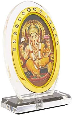 BISMAADH Car Dashboard Oval Shape Acrylic Showpiece Figurine Religious Idol Statue for Office & Home Décor (Guru Nanak Dev Ji) in Saudi Arabia