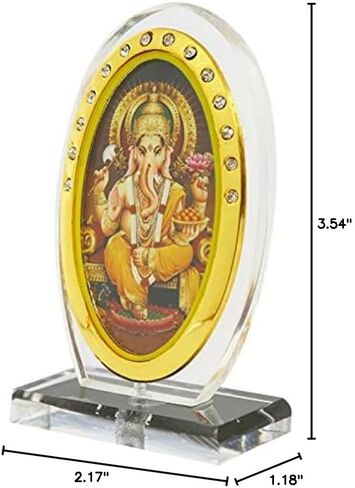 BISMAADH Car Dashboard Oval Shape Acrylic Showpiece Figurine Religious Idol Statue for Office & Home Décor (Guru Nanak Dev Ji) in Saudi Arabia