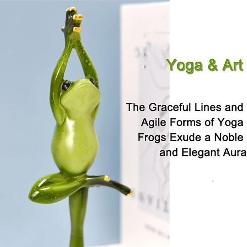 Frog Sculpture Statue Funny Resin Frog, Creative Frog Figurine Froggy Yoga Pose Frog Mascot Frogs Collectible Animals Resin Crafts for Home Office Bathroom Garden Decoration Gift (Bridge Type) in Saudi Arabia