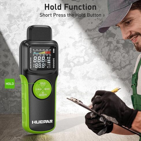 أجهزة قياس رطوبة الخشب، كاشف الرطوبة 2 في 1 بدبابيس وبدون دبابيس مع مستشعر مطور، شاشة بإضاءة خلفية، 9 معايرة، لاكتشاف الرطوبة في الخشب ومواد البناء، كاشف تسرب المياه in Kuwait