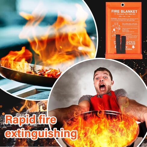 Macarrie 20 Pack 39" x 39" Fire Blanket Emergency Fire Blanket for Home and Kitchen Suppression Blanket Safety Fiberglass Fireproof Blanket Survival for Fireplace Car Office Camping (Red) in Saudi Arabia