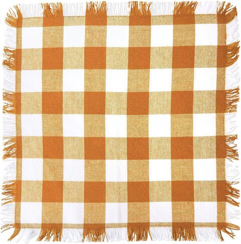 DII Heavyweight Woven Fringed Check Plaid, Dishcloth, Gray in Saudi Arabia