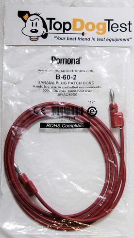 Pomona B-48-2 Banana Plug Patch Cord (RED) in Saudi Arabia