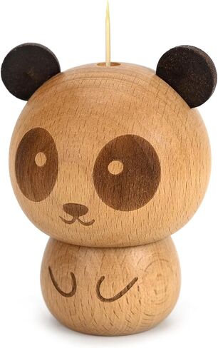 Wooden Toothpick Dispenser Cute Panda Style Toothpick Holder Storage Box Case for Home Restaurant Club Bar Party Contains Toothpicks in Kuwait