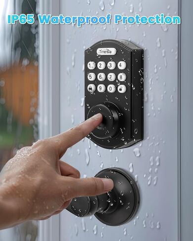 لوحة المفاتيح ديدبولت مع مستشعر الباب، أقفال ديدبولت الذكية لبصمة الإصبع للباب الأمامي، واي فاي بدون مفتاح وبلوتوث دخول ديدبولت مع تطبيق التحكم عن بعد، أسود غير لامع in Kuwait